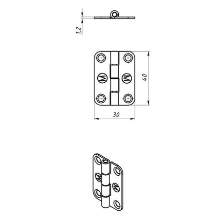 Card loop, 30x40 mm, zinc coating, 300 pcs-2