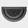 Rug of the groomed semicircular shares "Meander", 45 × 75 cm, silver color