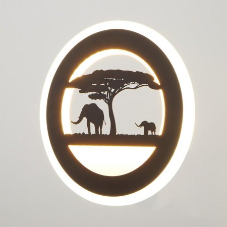 Sconces "Elephants" LED 24W 3000-4000K Black 22x3.5x22 cm-1