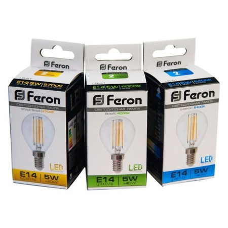LED LED Feron, E14, 5 W, 230 V, white light-1