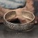Carved "fertility", average bracelet, brass