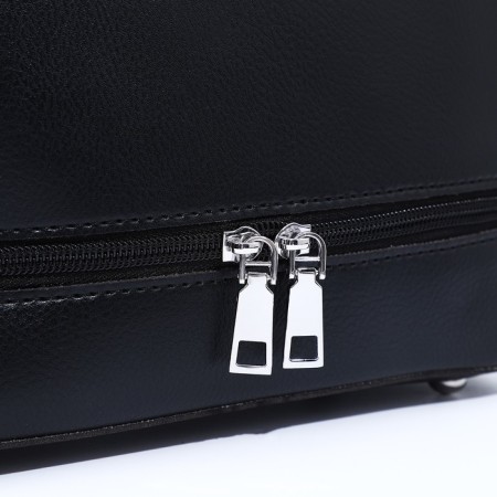 Bag Cross-Bodi with a zipper, black color-3