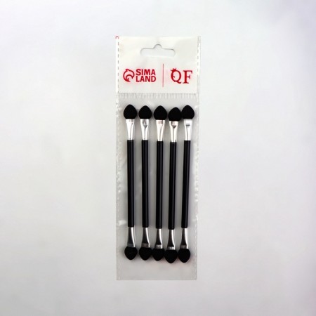 A set of applicators for shadows, bilateral, 5 pcs, 11.5 cm, black/silver color-2