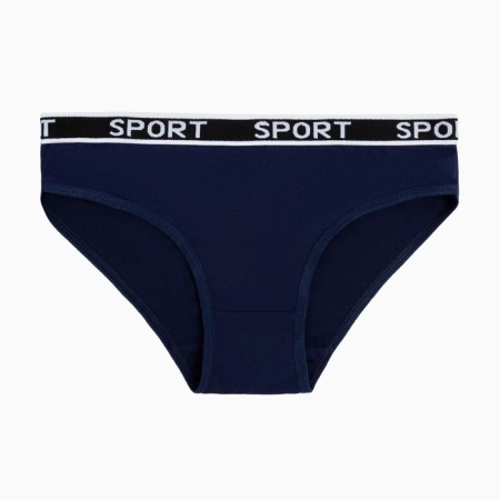 Panties female slips, dark blue color, size 42-44