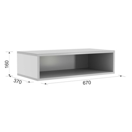 Hall-shelf 48, 670 × 370 × 160 mm, color pebbles-1