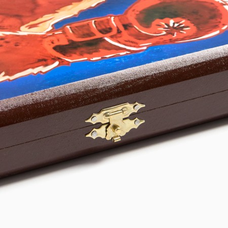 Wooden backgammon large, board game "Bear", 50 x 50 cm-4