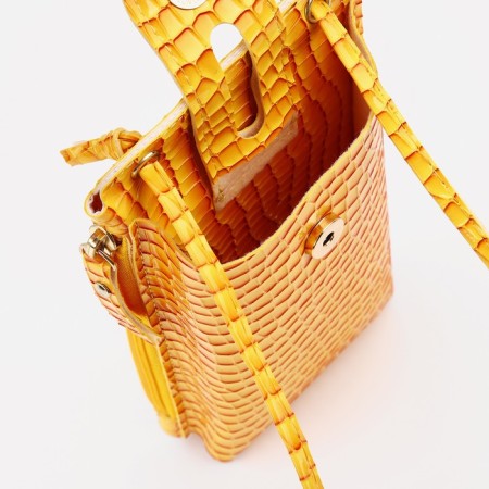 Baby bag on magnet, long belt, yellow color-2