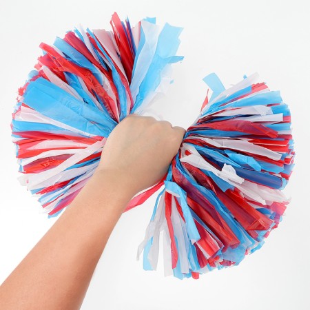 Pompom 1pc, white color+ blue+ red-1
