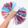 Pompom 1pc, white color+ blue+ red