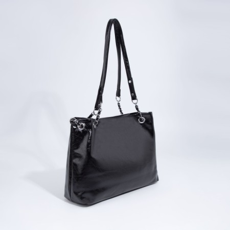 Bag Female Tout with zipper, black color-1