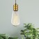 Lamp E27, wire 1 m, color copper