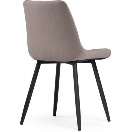 SHEET on a metal frame Chelsea Metal/velor, black/latte 50x60x80 cm-3