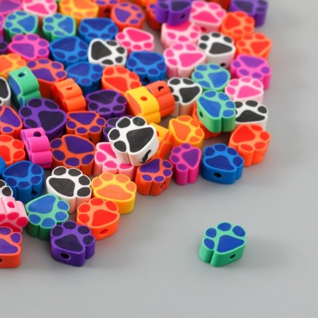 Beads rubber curly "paw" mix, units. 500 pcs.-1