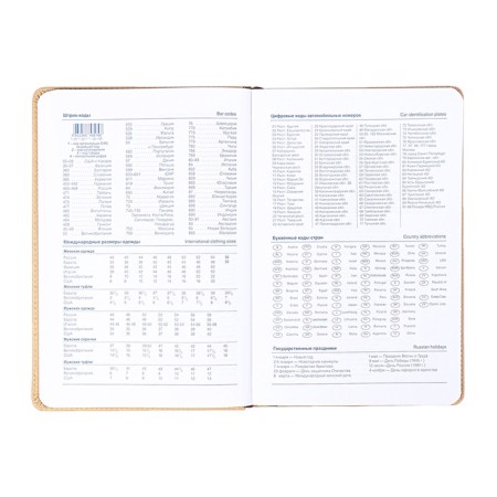 The diary is low, the PVC cover, A5 format, 140 l, cell, with a strap, beige-8