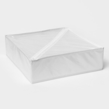 Organizer for storing linen LadOM, 24 cells, 32 × 32 × 10 cm, white color-6