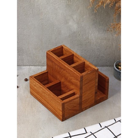 Stand - ADELICA napkin, 14 × 15 × 12 cm, oak-2