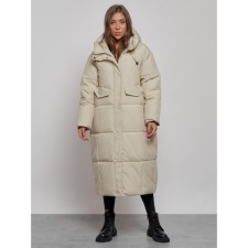 Coat insulated winter female, size 42, light-beige color