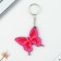 Key keychain wooden "butterfly", 6 x 6 cm