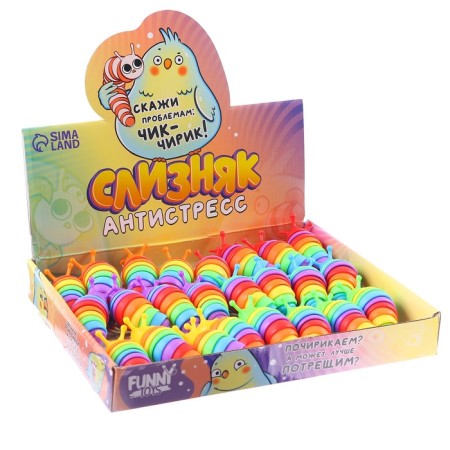 Antistress toy "Chick-Chick", Mix colors, in showbox-10