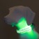 Collar with backlight leopard 3 glow modes, size L, Osh 48-60 x 2.5 cm green