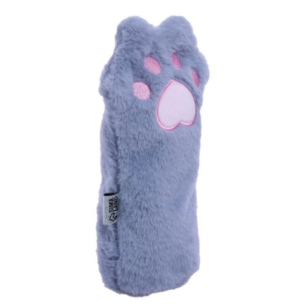 Penal soft 1 compartment, 120 x 230 mm, flat, fur, calligrata "cat foot" Pink-2