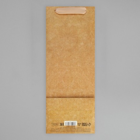 Gift package for a bottle, packaging, "craft", 13 x 36 x 10 cm-6
