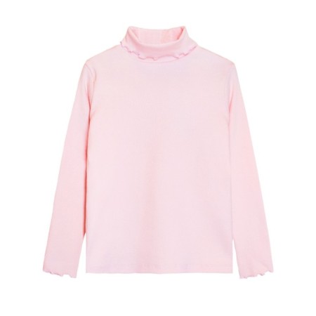 Turtleneck for girls, height 128 cm, pink color