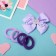 Hair set "Christie" (1 clamp, 4 elastic bands) lilac