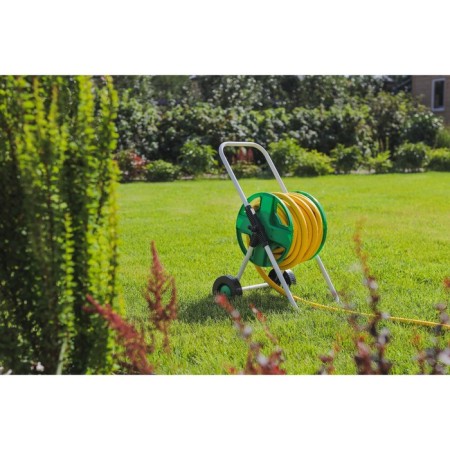 A reel for a hose up to 40 meters, on wheels, metal, PVC plastic, 1/2 ", Greengo-5