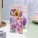 The complex is a complex "Happy Birthday!" purple flowers, embossing, a5