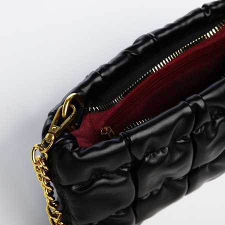 Lightning bag, long chain, black color-4
