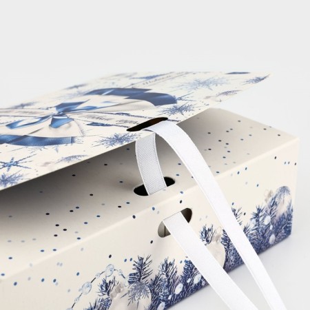 Box Folding Bilateral "Blue Fairy Tale", 16.5 x 12.5 x 5 cm, New Year-4