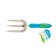 Planting fork, length 29 cm, 3 teeth, stainless steel, two -component handle, Premium plus