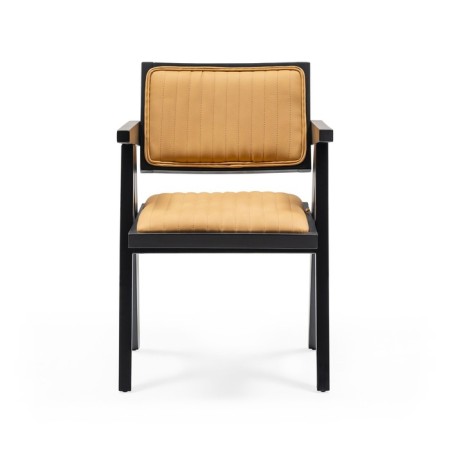 Harmony lunch chair, beech frame, polyester fabric, Wheat Beige color-3