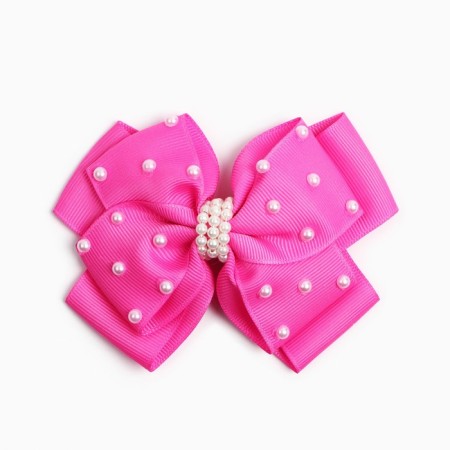 Outlet. Hair bow on a hairpin, 11 cm, kitty Marie-2