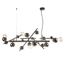 Suspended Indigo lamp, 11033/6pl Chrome. 6x60 W and 35 VTVT, E27 and GU10, 1275x500x425/1430 mm, black chrome color