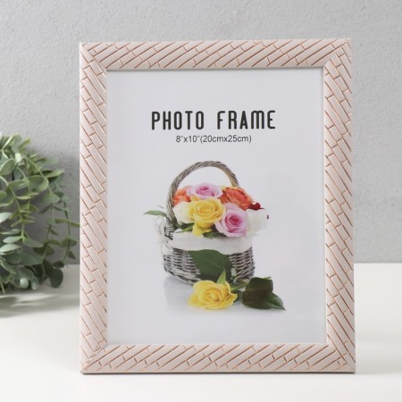 Photo frame plastic 20x25 cm "Brick masonry" white 29x24 cm