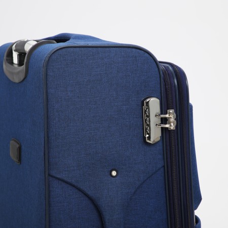 Big suitcase 28 ", a lightning department, code castle, 3 wheels, 2 external pockets, blue color-4