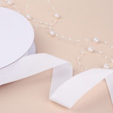 Velvet tape, 25 mm, 18 ± 1 m, white color No. 01