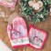Set "Dolyana" Shantal: mittens 18x26 cm, severity 17x17 cm, martial 162 g/m2