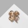 Brooch "Clover", green color in gold