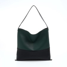 Women's bag-bag on lightning, green/black color