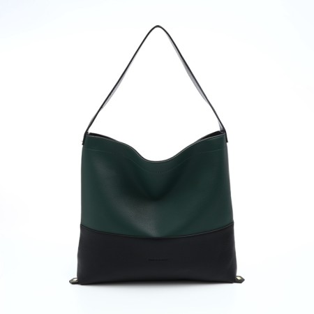 Women's bag-bag on lightning, green/black color