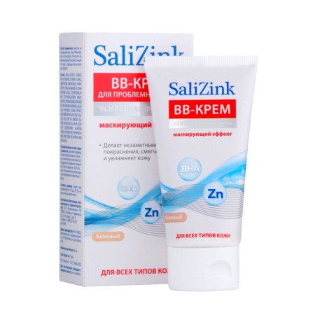 BB-cream with a tinting effect for problem skin Salizink tone 02 beige, 50 ml