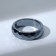 Ring "Night" for hematite, faceted, black color, size 18