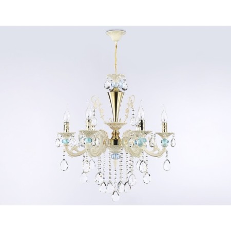 Crystal chandelier with Ambrella Light, Classic, Tr4923, 6HE14, Gold, White Color-4