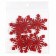 Decor "Snowflakes" on an adhesive basis, set of 6 pcs., Red color