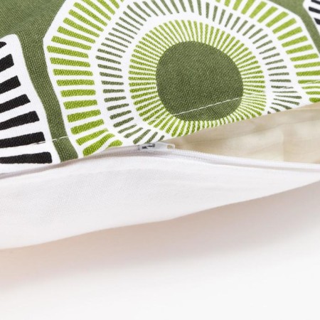 Decorative pillowcase 40x40 cm, circle Green, 100% cotton-3