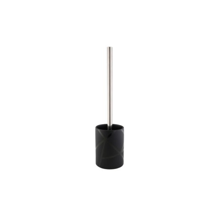 Axentia Nero toilet set, made of black matte ceramics with lines