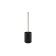 Axentia Nero toilet set, made of black matte ceramics with lines